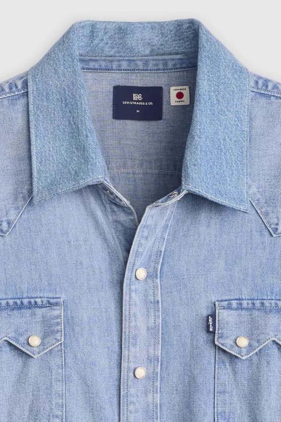  리바이스 데님 자켓 블루 탭 커스텀 톱니형 재킷 랜체로 모지 - LEVI'S
