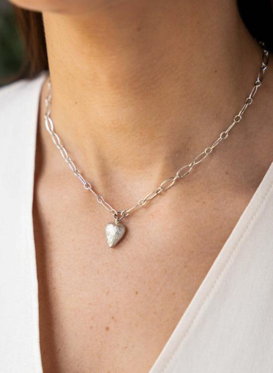  로니 폴 주얼리 목걸이/팬던트 섬세한 하트 목걸이 실버 - LONI PAUL JEWELRY