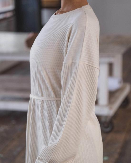  베이스레인지 원피스 Baserange Shaw Kaftan 드레스 오프 화이트 - BASERANGE