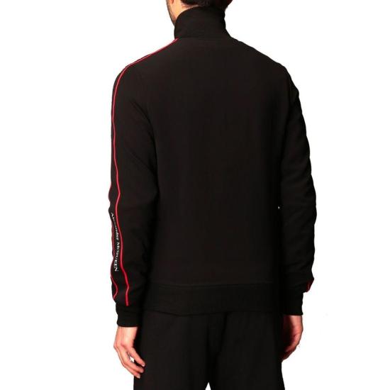  알렉산더 맥퀸 집업 니트 비스코스 스웨트셔츠 블랙 - ALEXANDER MCQUEEN
