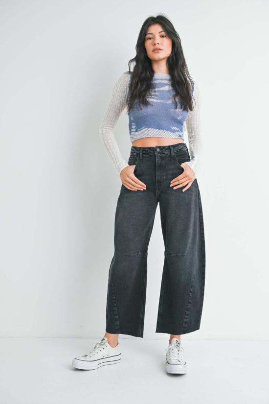  저스트 블랙 데님 데님 팬츠 BP473J GREEN - JUST BLACK DENIM