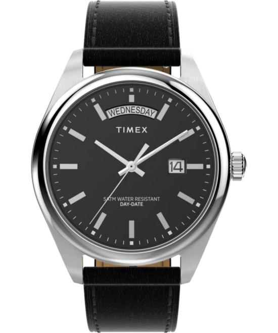  타이맥스 손목시계 Timex Legacy 41mm 가죽 스트랩 시계