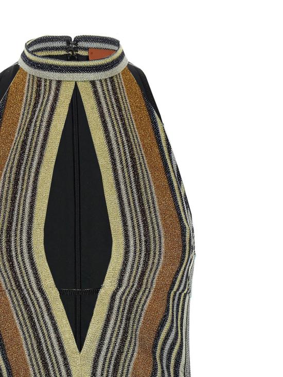  미소니 숏 원피스 미쏘니 멀티컬러 비스코스 숏 드레스 - MISSONI