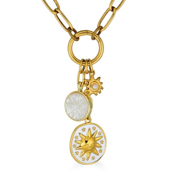  로니 폴 주얼리 목걸이/팬던트 셀레스티얼 참 클러스터 목걸이 골드 - LONI PAUL JEWELRY