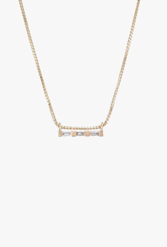  제니 권 디자인스 목걸이/팬던트 제니 권 디자인 3 바게트 목걸이 14K 옐로우/화이트/로즈 골드