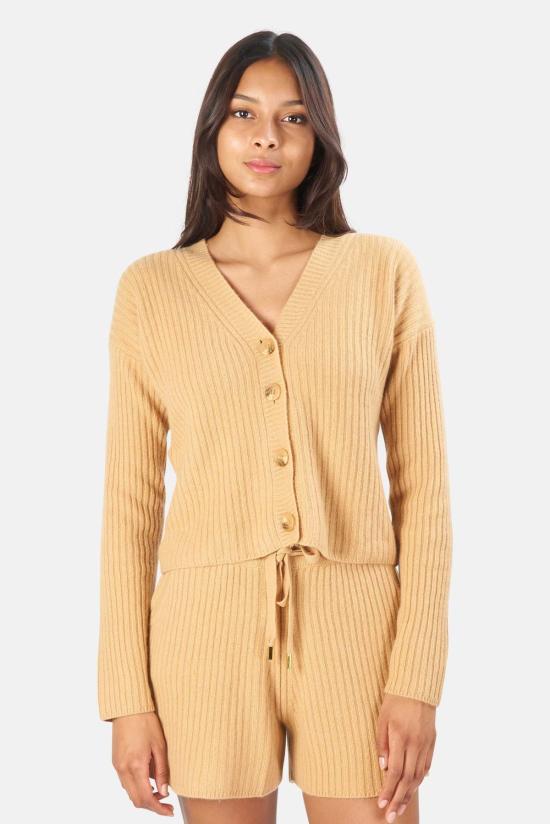  더 타일 클럽 가디건 TILWFW21 08 CAMEL