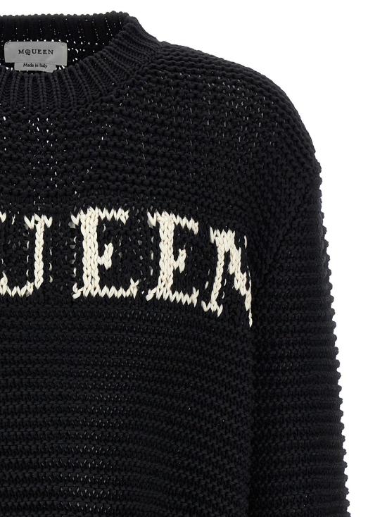  알렉산더 맥퀸 스웨터 투톤 코튼 - ALEXANDER MCQUEEN