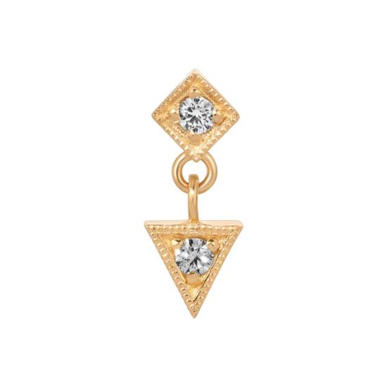  제니 권 디자인스 이어링 제니 권 디자인 다이아몬드 화살 드롭  (14K 화이트/14K 로즈/14K 옐로우) - JENNIE KWON DESIGNS