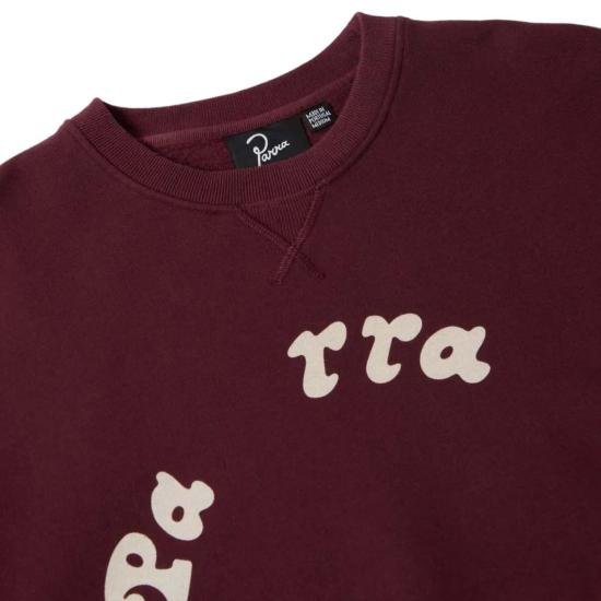  by PARRA 긴팔 티셔츠 By Parra Gasoline 크루넥 스웨트셔츠 버건디 - OTHER BRANDS