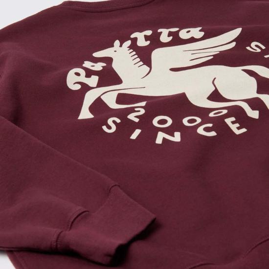  by PARRA 긴팔 티셔츠 By Parra Gasoline 크루넥 스웨트셔츠 버건디 - OTHER BRANDS