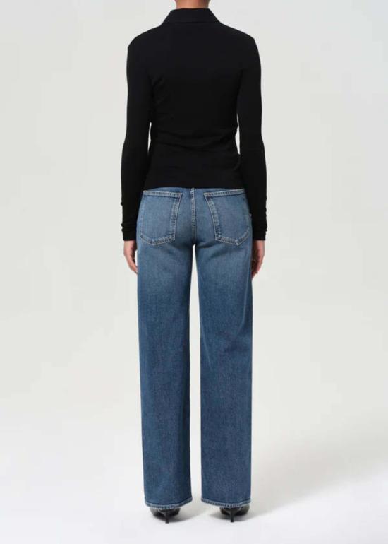  에이골디 데님 팬츠 아골드 하퍼 스트레이트 진 미디엄 투 다크 인디고 - AGOLDE