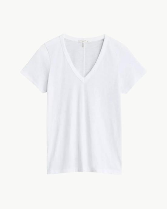  랙앤본 반팔 티셔츠 Rag & Bone 슬럽 비 티셔츠 브라이트 화이트