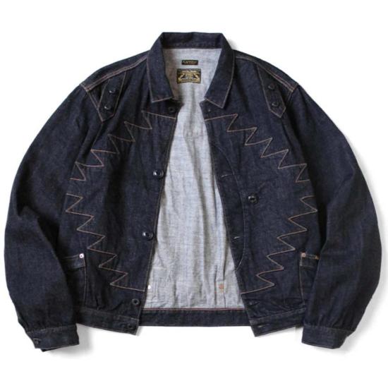  캐피탈 데님 자켓 Kapital 12oz 데님 산토 도밍고 썬더버드 재킷 - KAPITAL