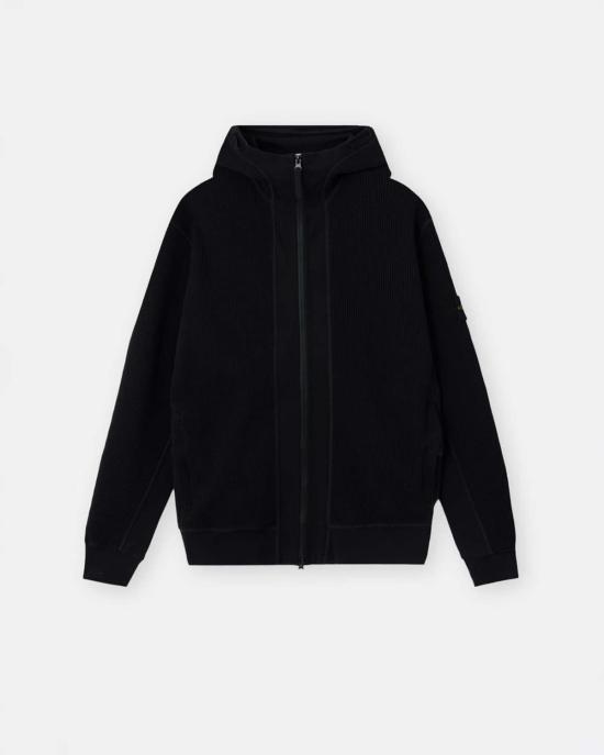  스톤 아일랜드 후드 티셔츠 L1S15 6100058 V0029 BLACK