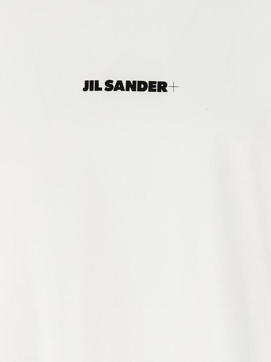  질샌더 반팔 티셔츠 질 샌더 로고 프린트 면 티셔츠 (화이트) - JIL SANDER