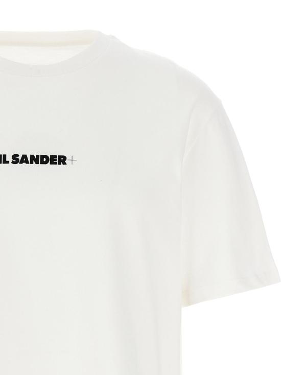  질샌더 반팔 티셔츠 질 샌더 로고 프린트 면 티셔츠 (화이트) - JIL SANDER