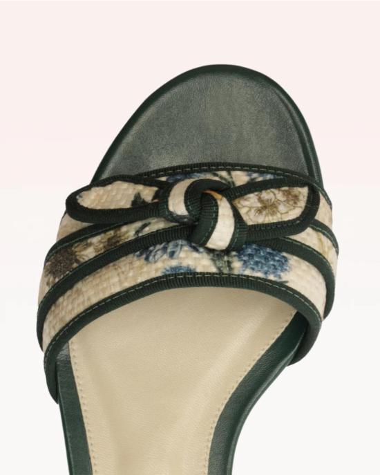  알렉산더버만 슈즈 알렉상드르 비르만 그로스그레인 라피아 샌들 라구나 오프 화이트/그린 - ALEXANDRE BIRMAN