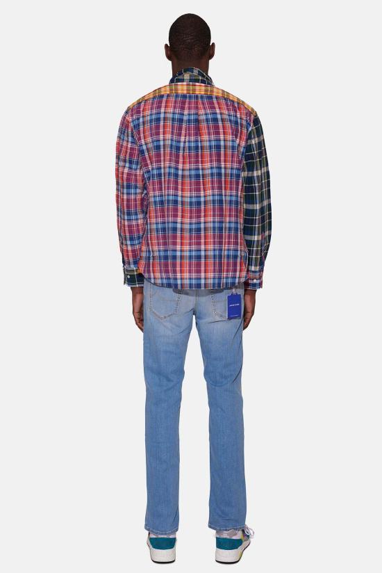  Original Madras Trading Company 셔츠 OM44603 X3 RED BLACK MULTI CHECK - OTHER BRANDS