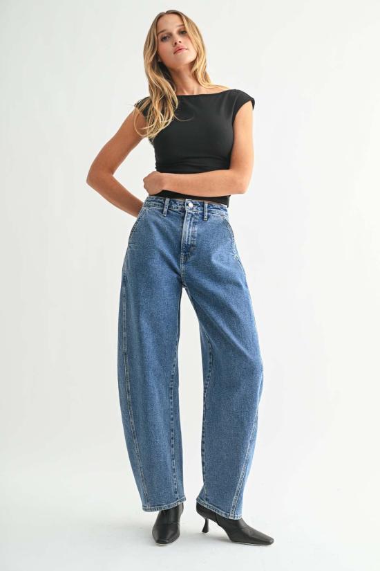  저스트 블랙 데님 데님 팬츠 BP519J BLUE - JUST BLACK DENIM