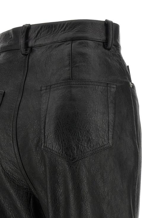  릭 오웬스 스트레이트 팬츠 램 레더 팬츠 블랙 - RICK OWENS