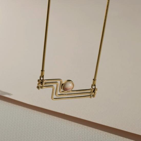  린지 루이스 주얼리 목걸이/팬던트 1971년 황동 목걸이 - LINDSAY LEWIS JEWELRY