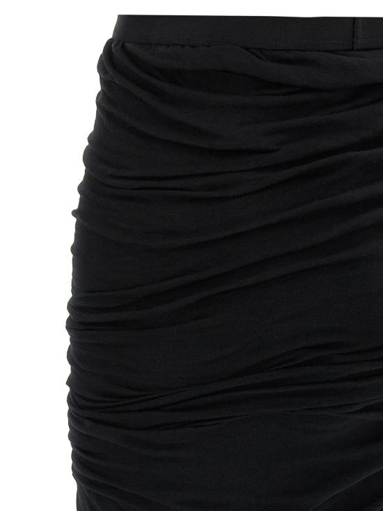  릭 오웬스 롱 스커트 코튼 미니 스커트 블랙 - RICK OWENS