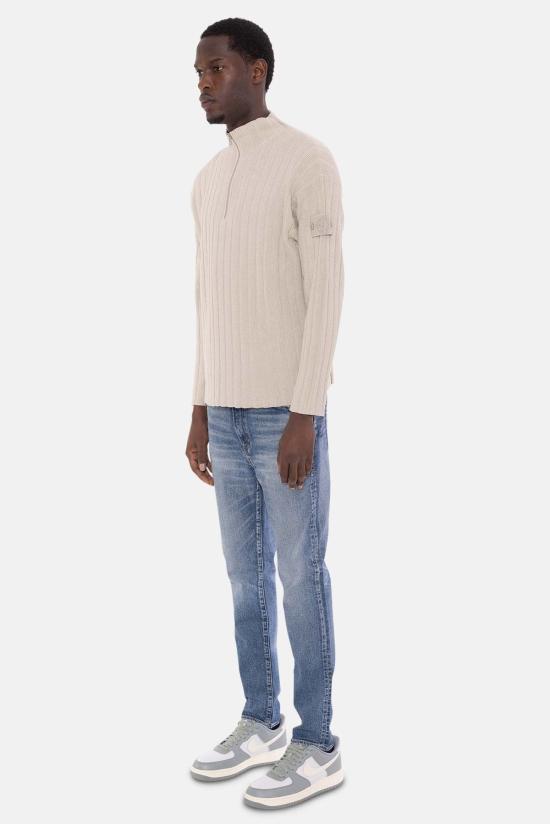  스톤 아일랜드 집업 니트 7815541FA V0090 KHAKI - STONE ISLAND
