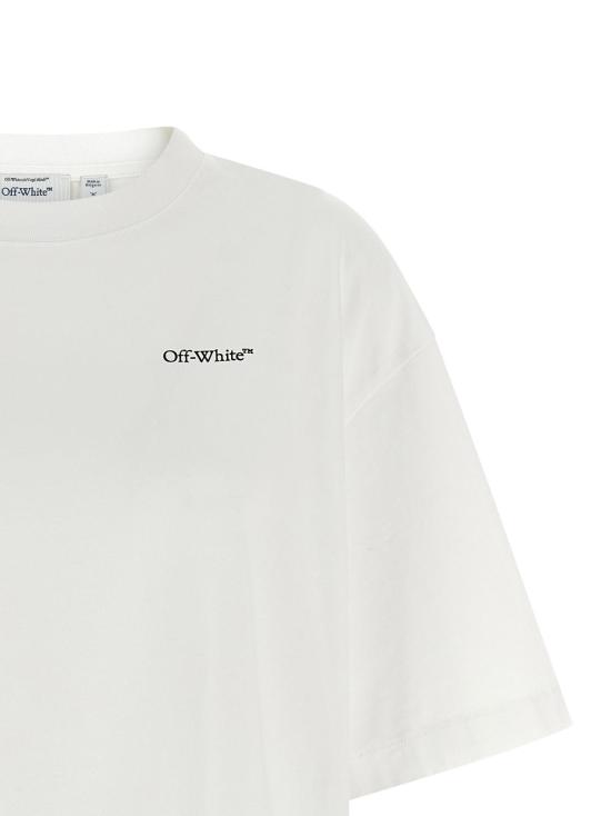  오프화이트 반팔 티셔츠 하프 애로우 스케이트 코튼 티셔츠 - OFF WHITE