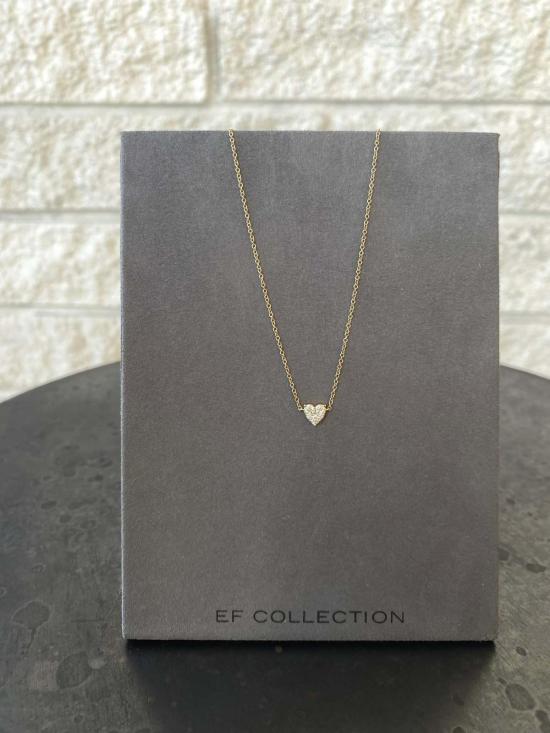  EF 컬렉션 목걸이/팬던트 Ef 컬렉션 14 Ky 풀 컷 다이아몬드 하트 초커 - EF COLLECTION