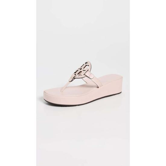 토리버치 샌들 밀러 웨지  소프트 핑크 - TORY BURCH