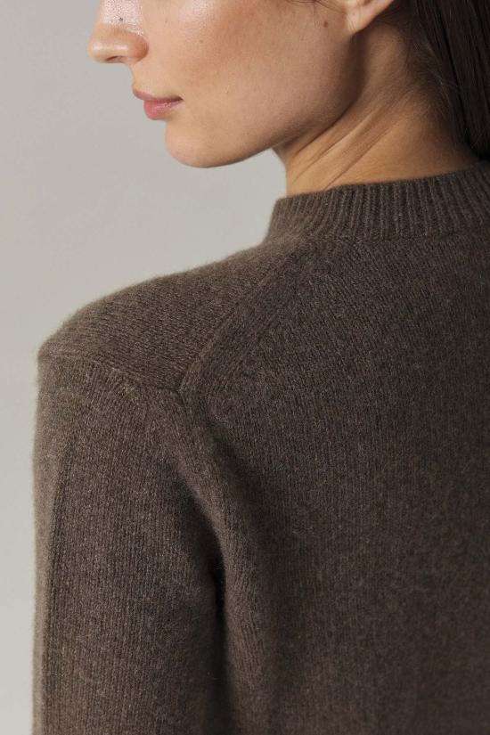  산티클레르 가디건 산티클러 나일라 크롭  체스트넛 - SANTICLER