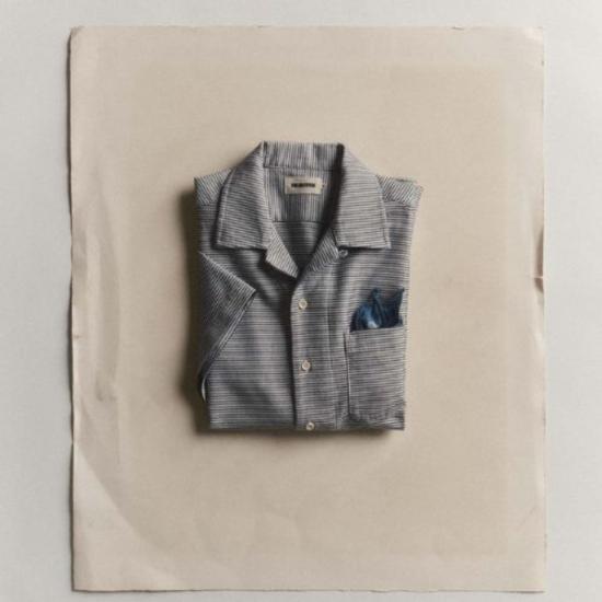  테일러 스티치 반팔 티셔츠 핀 도트 도비 호손 셔츠 - TAYLOR STITCH