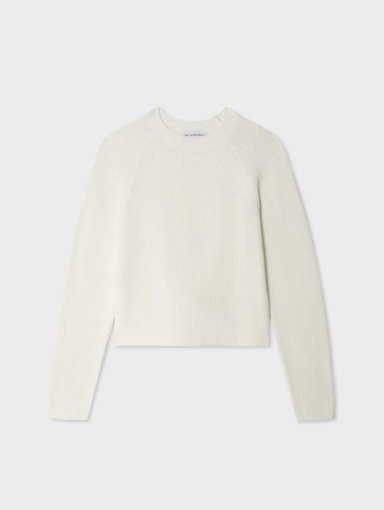  화이트 워렌 스웨터 화이트 + 워렌 유기농 면 래글런 크루  아이보리 - WHITE + WARREN