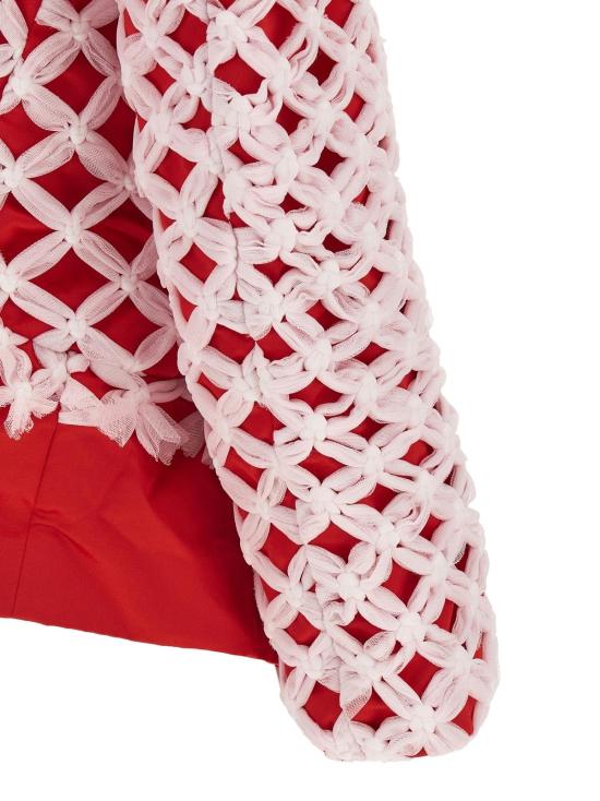  꼼데가르송 수트 자켓 Comme Des Garçons 새틴 효과 비대칭 블레이저 멀티컬러 - COMME DES GARCONS