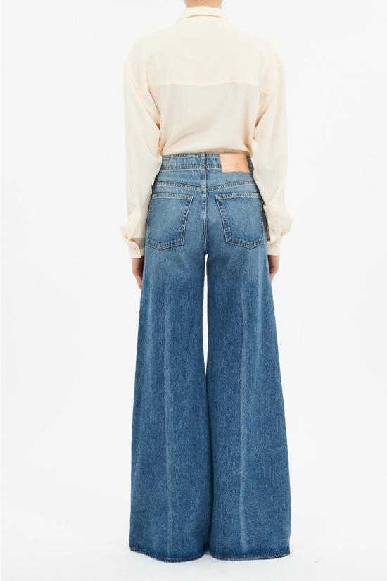  울라 존슨 데님 팬츠 Ulla Johnson Bianca 와이드 레그 진 다뉴브 - ULLA JOHNSON