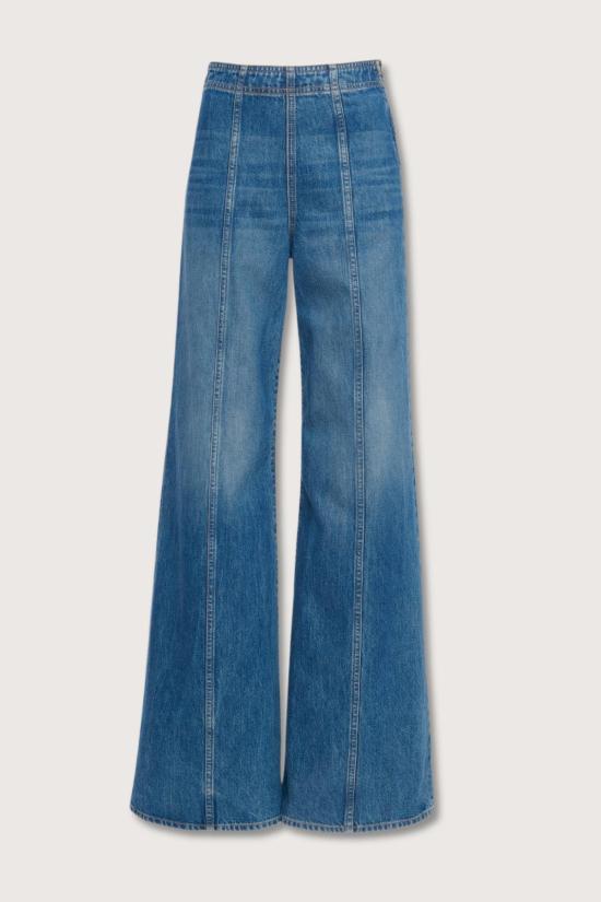  울라 존슨 데님 팬츠 Ulla Johnson Bianca 와이드 레그 진 다뉴브