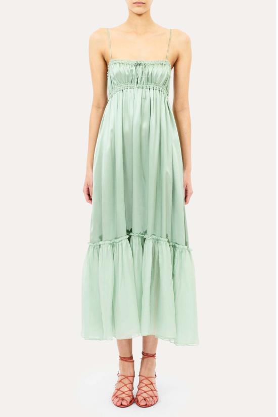  울라 존슨 롱 원피스 Ulla Johnson Marielle 캐미 실크 드레스 - ULLA JOHNSON