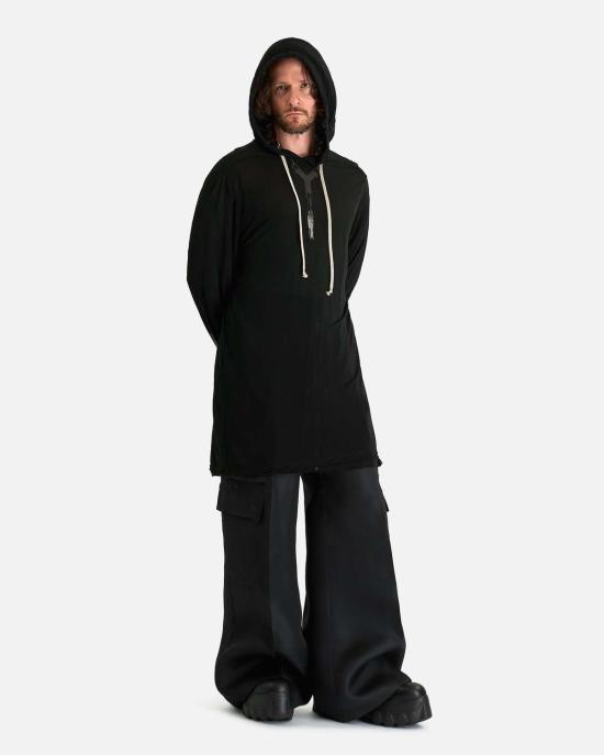  릭 오웬스 후드 티셔츠 티셔츠 후드 블랙 - RICK OWENS