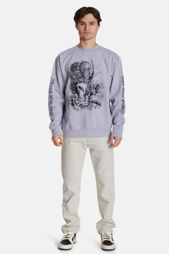  블루&크림 긴팔 티셔츠 BCMPF25 15 HEATHER GREY - BLUE&CREAM