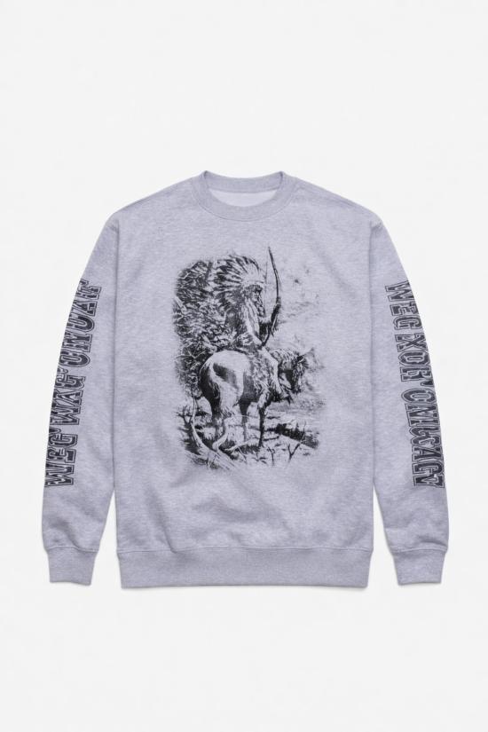  블루&크림 긴팔 티셔츠 BCMPF25 15 HEATHER GREY