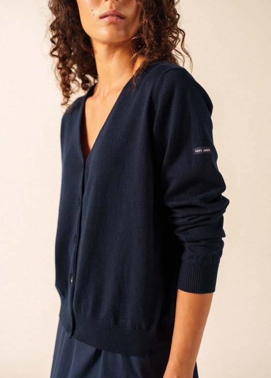  Saint James USA 가디건 세인트 제임스 USA 타비라 코튼 & 캐시미어 브이넥  네이비 - OTHER BRANDS
