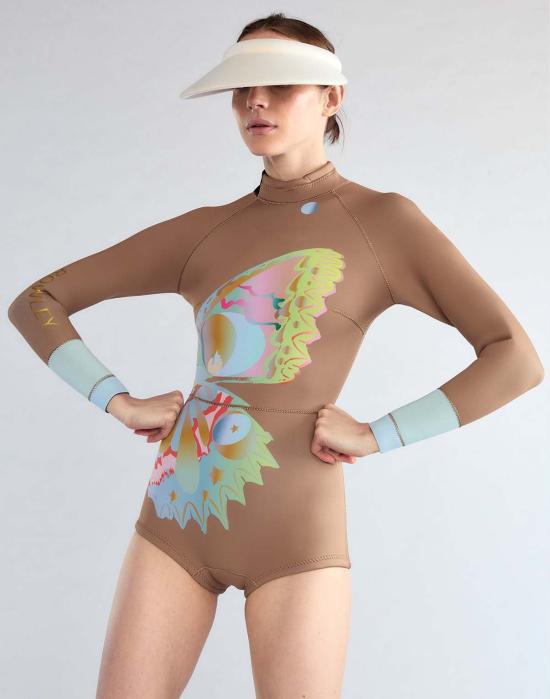  신시아 로리 원피스 수영복 신시아 로울리 잠수복 카멜/버터플라이