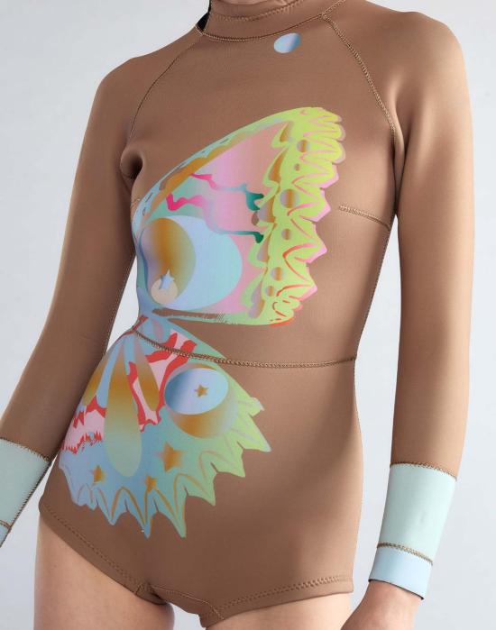  신시아 로리 원피스 수영복 신시아 로울리 잠수복 카멜/버터플라이 - CYNTHIA ROWLEY