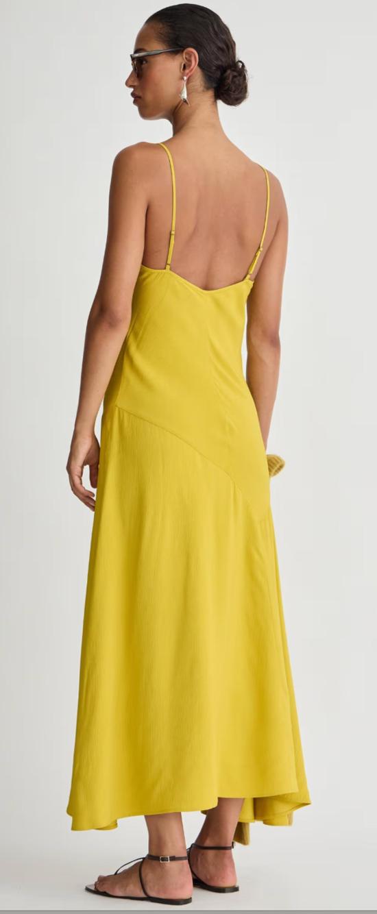  어피스 어파트 롱 원피스 Apiece Apart Kasimira Bias Slip Dress Goldenrod - APIECE APART