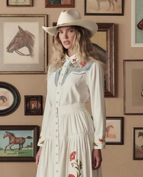  STETSON 셔츠 스텟슨 더 그레이트. X 스텟슨 자수 웨스턴  레드 - OTHER BRANDS