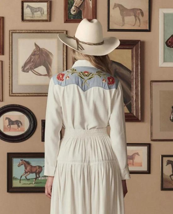  STETSON 셔츠 스텟슨 더 그레이트. X 스텟슨 자수 웨스턴  레드 - OTHER BRANDS
