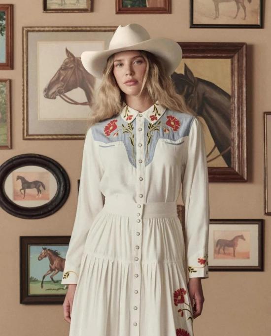  STETSON 셔츠 스텟슨 더 그레이트. X 스텟슨 자수 웨스턴  레드 - OTHER BRANDS