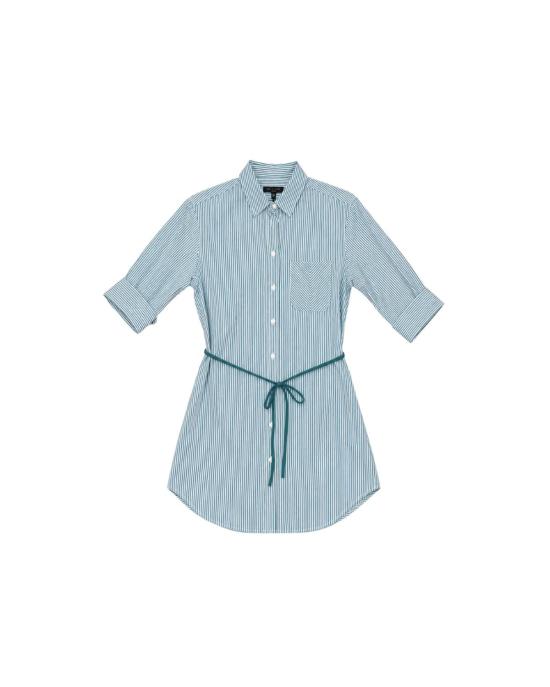  랙앤본 숏 원피스 Rag & Bone Lucia Stripe Mini Dress Teal Stripe