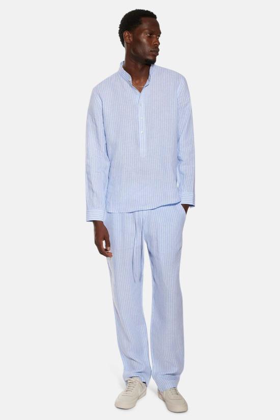  블루&크림 트레이닝/조거 팬츠 WVBCM2481B 2 BLUE WHITE STRIPE - BLUE&CREAM