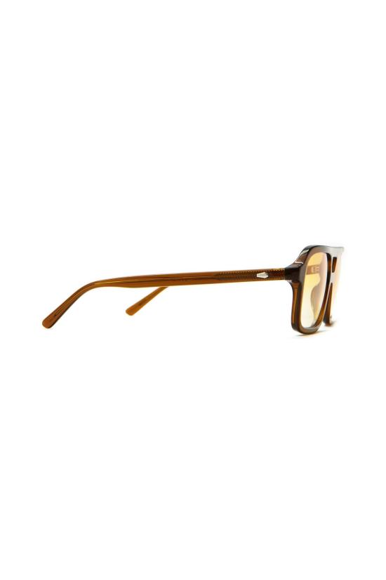  크랩 아이웨어 안경 Crap Eyewear의 Spaced Ranger 선글라스, 크리스탈 헴프 프레임 & 골드 그라데이션 렌즈 - CRAP EYEWEAR